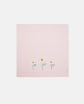 Flower Embroidered Blanket
