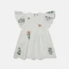 Flower Embroidered Cap-Sleeve Dress Flower Embroidered Cap-Sleeve Dress