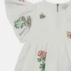 Flower Embroidered Cap-Sleeve Dress Flower Embroidered Cap-Sleeve Dress