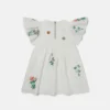 Flower Embroidered Cap-Sleeve Dress Flower Embroidered Cap-Sleeve Dress