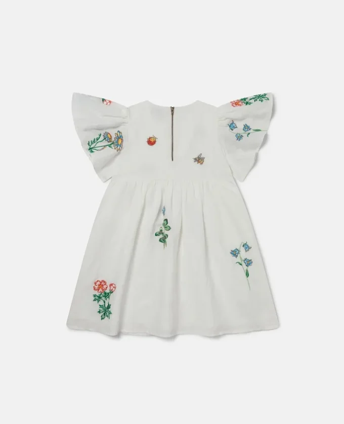 Flower Embroidered Cap-Sleeve Dress Flower Embroidered Cap-Sleeve Dress