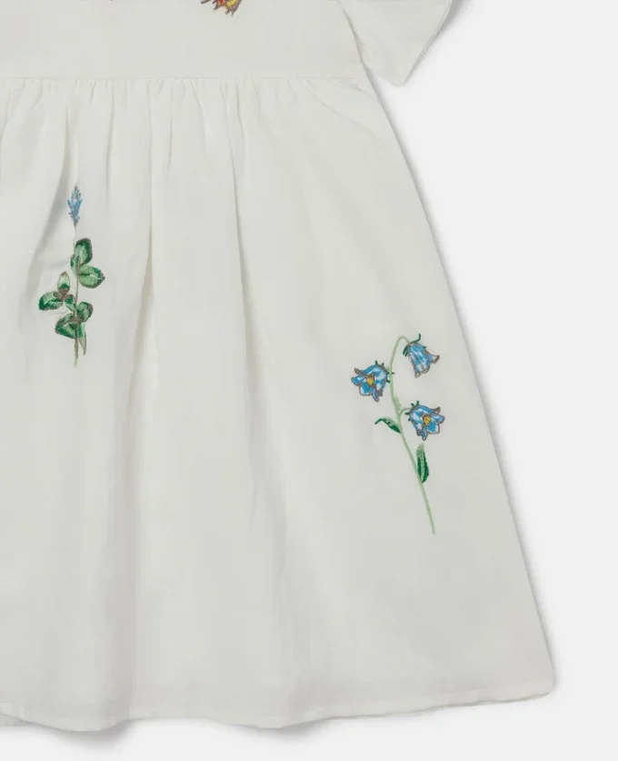 Flower Embroidered Cap-Sleeve Dress Flower Embroidered Cap-Sleeve Dress
