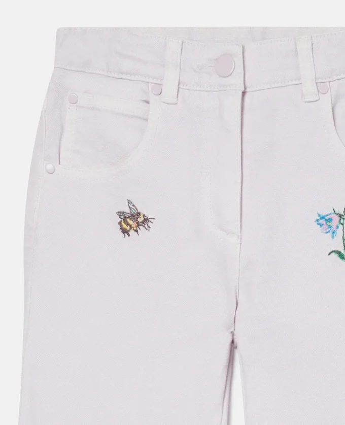 Flower Embroidered Jeans Flower Embroidered Jeans