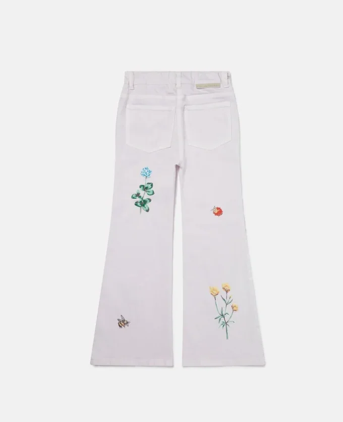 Flower Embroidered Jeans Flower Embroidered Jeans