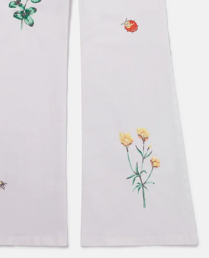 Flower Embroidered Jeans Flower Embroidered Jeans