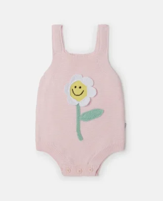 Flower Embroidered Romper