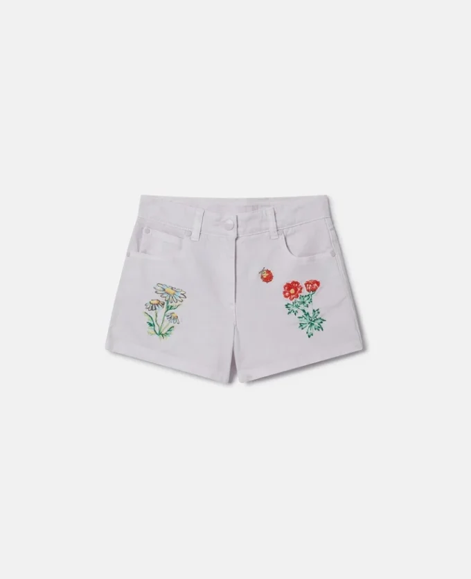 Flower Embroidered Shorts Flower Embroidered Shorts