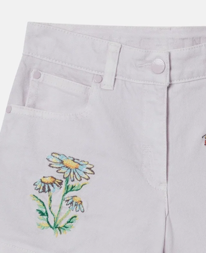 Flower Embroidered Shorts Flower Embroidered Shorts