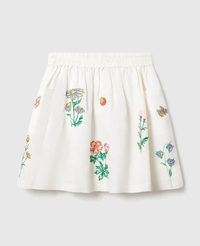 Flower Embroidered Skirt Flower Embroidered Skirt