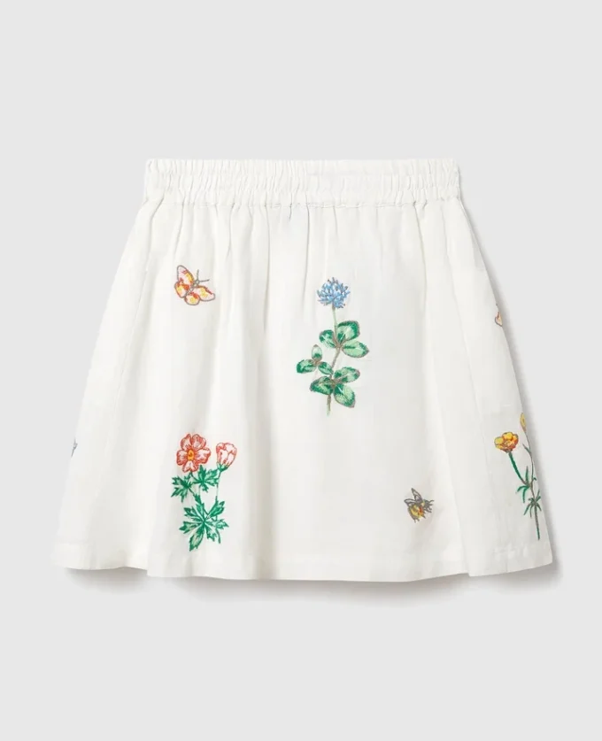 Flower Embroidered Skirt Flower Embroidered Skirt