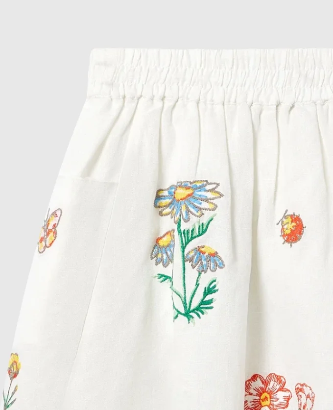 Flower Embroidered Skirt Flower Embroidered Skirt
