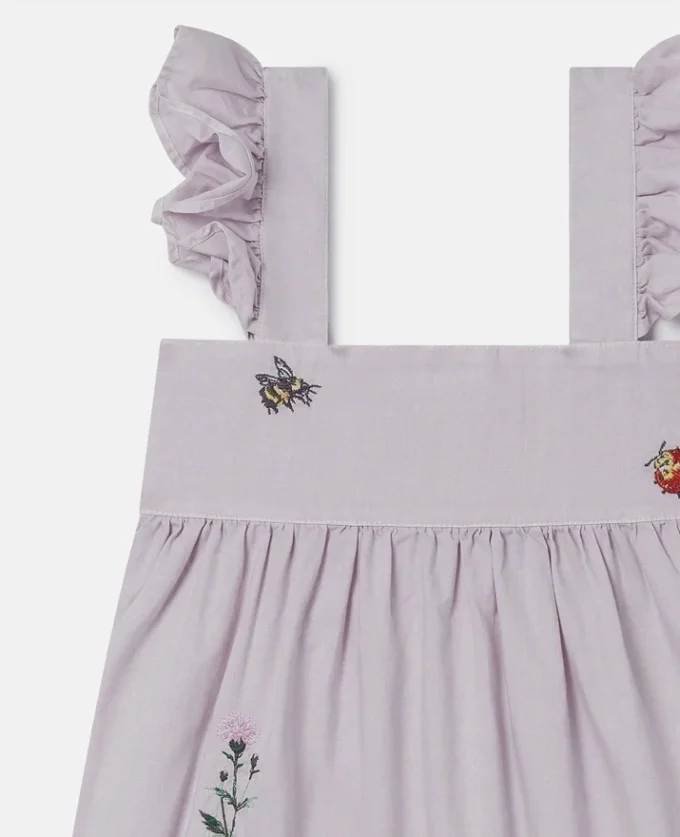 Flower Embroidered Sleeveless Dress Flower Embroidered Sleeveless Dress