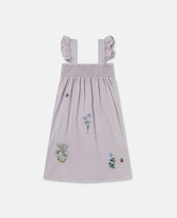 Flower Embroidered Sleeveless Dress Flower Embroidered Sleeveless Dress