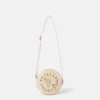 Flower Embroidered Straw Crossbody Bag Flower Embroidered Straw Crossbody Bag