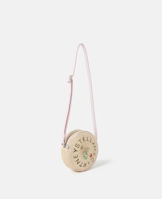 Flower Embroidered Straw Crossbody Bag Flower Embroidered Straw Crossbody Bag