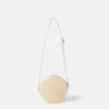 Flower Embroidered Straw Crossbody Bag Flower Embroidered Straw Crossbody Bag