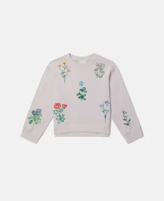 Flower Embroidered Sweatshirt
