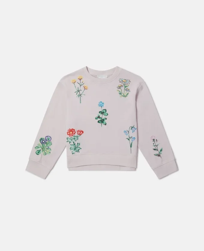 Flower Embroidered Sweatshirt Flower Embroidered Sweatshirt