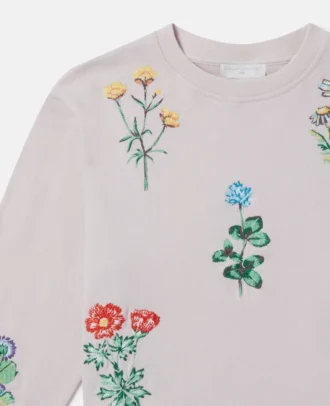 Flower Embroidered Sweatshirt