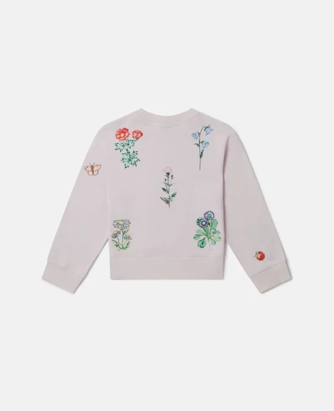 Flower Embroidered Sweatshirt Flower Embroidered Sweatshirt