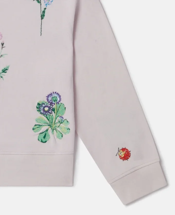 Flower Embroidered Sweatshirt Flower Embroidered Sweatshirt