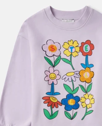 Flower Graphic Crewneck Sweatshirt