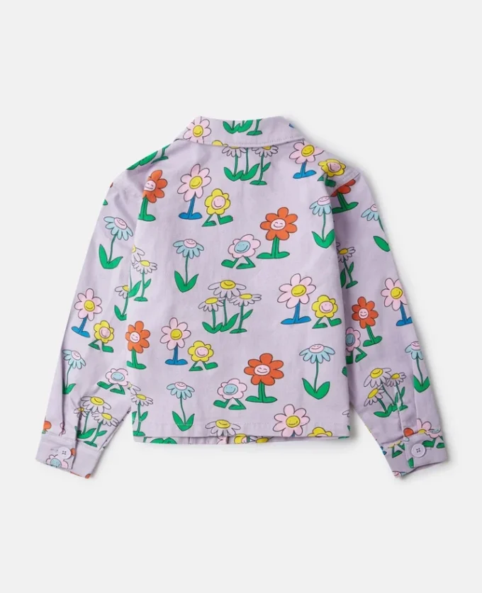 Flower Print Collared Jacket Flower Print Collared Jacket