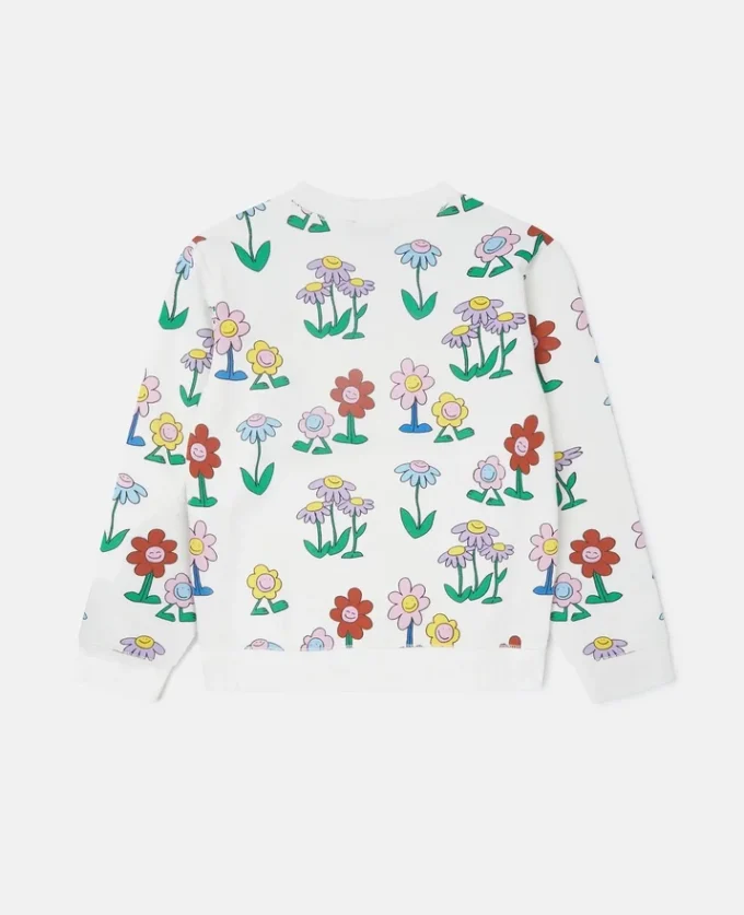 Flower Print Crewneck Sweatshirt Flower Print Crewneck Sweatshirt