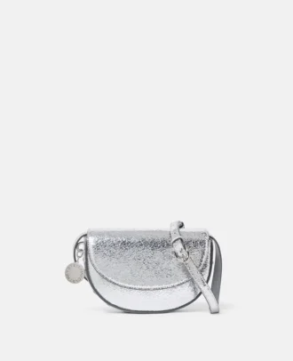 Frayme Crackled Silver Shoulder Bag