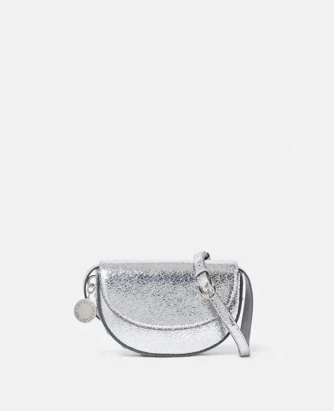Frayme Crackled Silver Shoulder Bag Frayme Crackled Silver Shoulder Bag