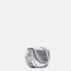 Frayme Crackled Silver Shoulder Bag Frayme Crackled Silver Shoulder Bag