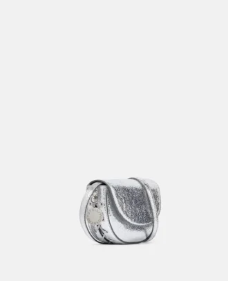 Frayme Crackled Silver Shoulder Bag