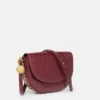 Frayme Croc-Effect Embossed Medium Flap Shoulder Bag Frayme Croc-Effect Embossed Medium Flap Shoulder Bag