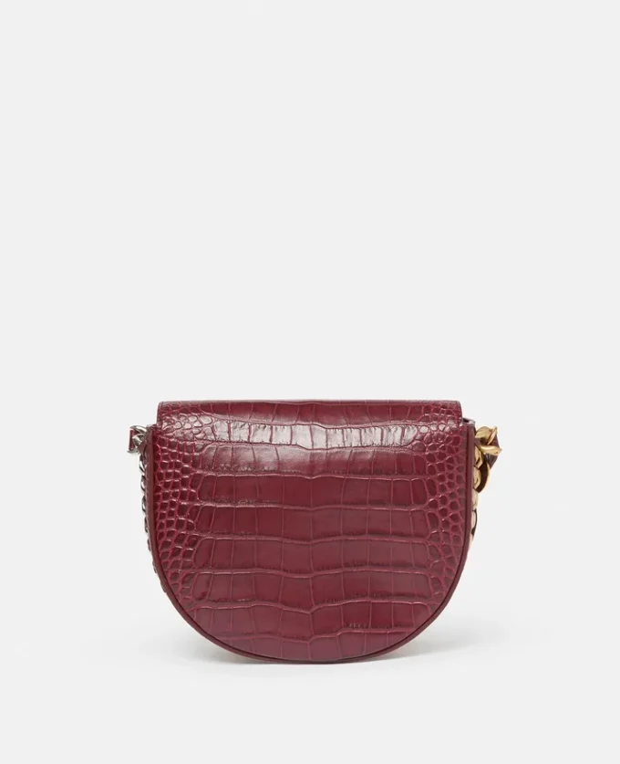 Frayme Croc-Effect Embossed Medium Flap Shoulder Bag Frayme Croc-Effect Embossed Medium Flap Shoulder Bag