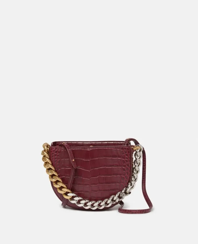 Frayme Croc-Effect Embossed Small Shoulder Bag Frayme Croc-Effect Embossed Small Shoulder Bag