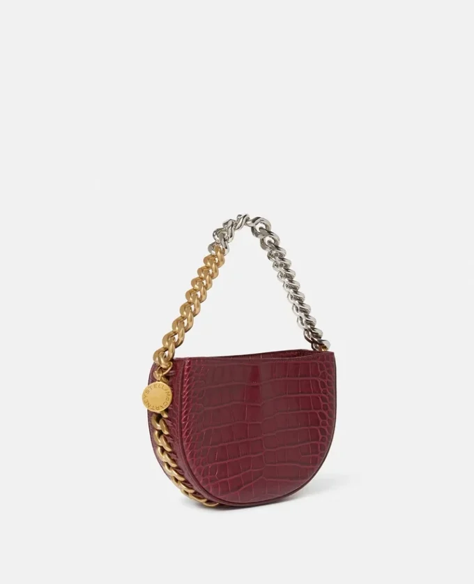 Frayme Croc-Effect Embossed Small Shoulder Bag Frayme Croc-Effect Embossed Small Shoulder Bag
