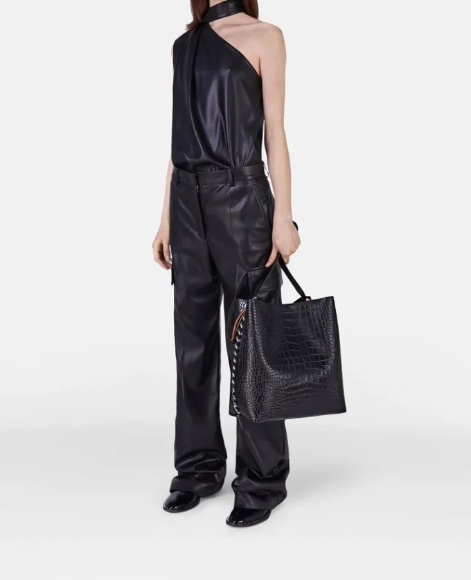 Frayme Croc-Effect Embossed Tote Bag Frayme Croc-Effect Embossed Tote Bag