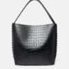 Frayme Croc-Effect Embossed Tote Bag Frayme Croc-Effect Embossed Tote Bag