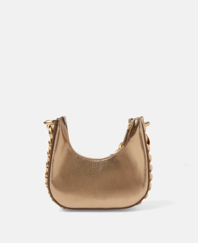 Frayme Metallic Zipped Mini Hobo Bag Frayme Metallic Zipped Mini Hobo Bag