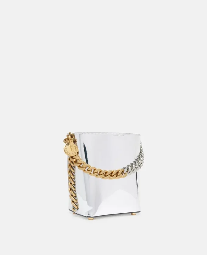 Frayme Mirrored Chrome-Finish Bucket Bag Frayme Mirrored Chrome-Finish Bucket Bag