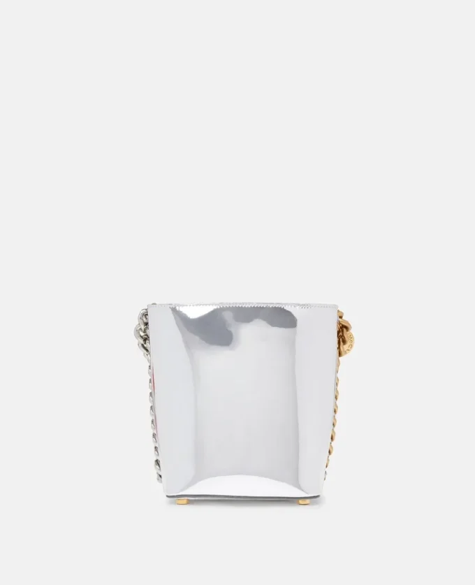 Frayme Mirrored Chrome-Finish Bucket Bag Frayme Mirrored Chrome-Finish Bucket Bag
