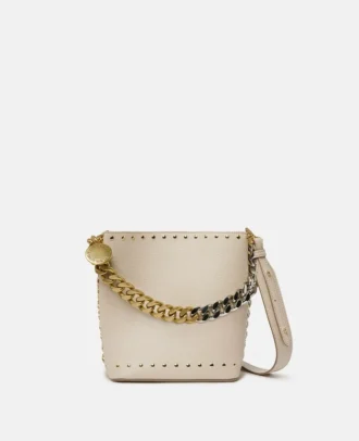 Frayme Studded Grainy Alter Mat Bucket Bag