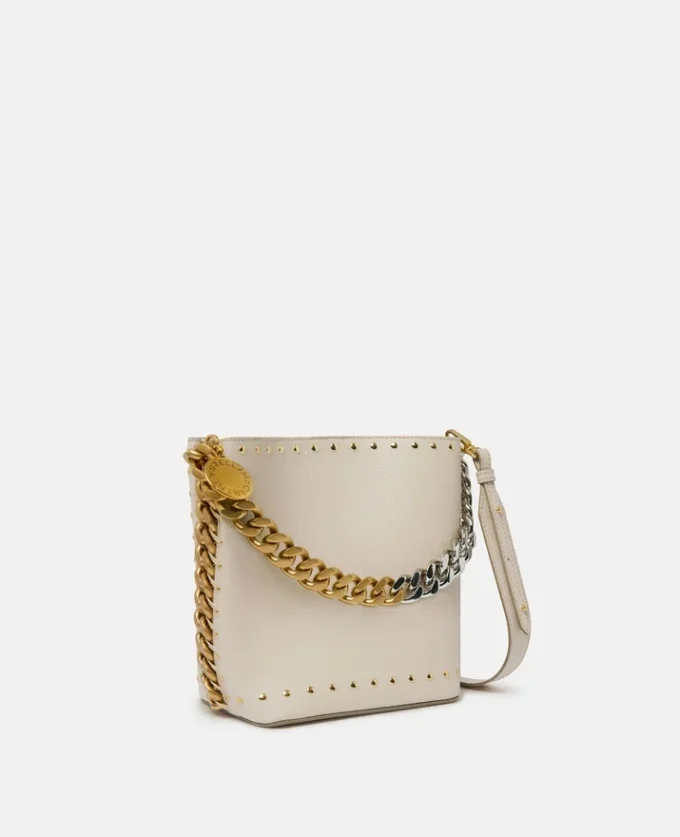 Frayme Studded Grainy Alter Mat Bucket Bag Frayme Studded Grainy Alter Mat Bucket Bag