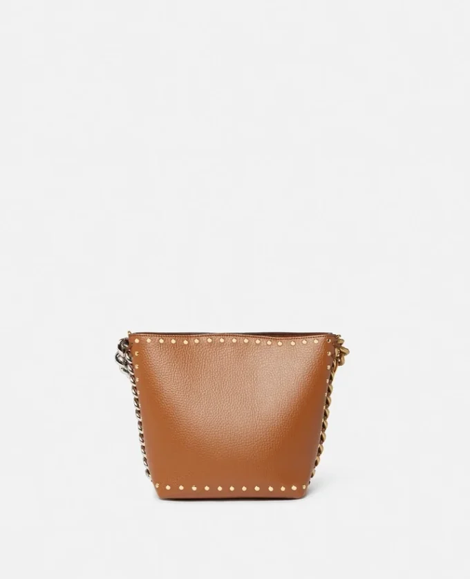 Frayme Studded Grainy Alter Mat Bucket Bag Frayme Studded Grainy Alter Mat Bucket Bag