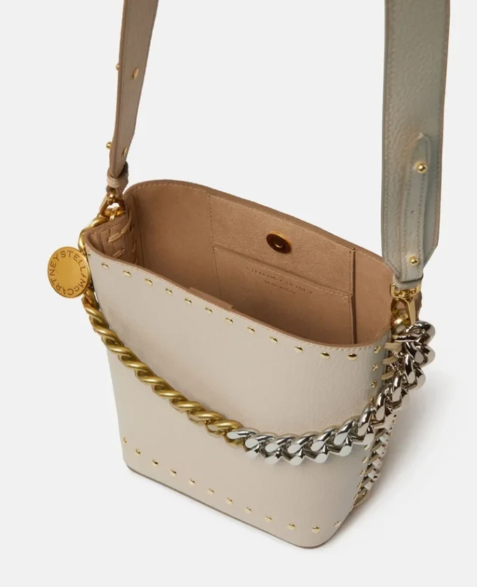 Frayme Studded Grainy Alter Mat Bucket Bag Frayme Studded Grainy Alter Mat Bucket Bag