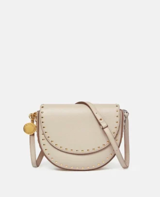 Frayme Studded Grainy Alter Mat Medium Flap Shoulder Bag