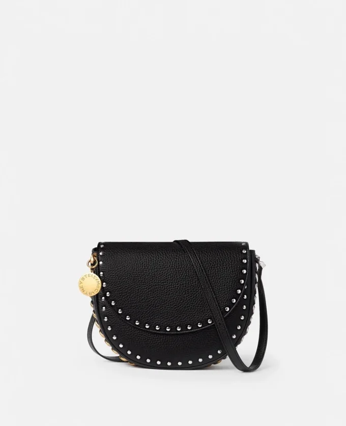 Frayme Studded Grainy Alter Mat Medium Flap Shoulder Bag Frayme Studded Grainy Alter Mat Medium Flap Shoulder Bag