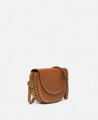 Frayme Studded Grainy Alter Mat Medium Flap Shoulder Bag