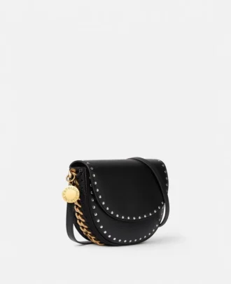 Frayme Studded Grainy Alter Mat Medium Flap Shoulder Bag Frayme Studded Grainy Alter Mat Medium Flap Shoulder Bag