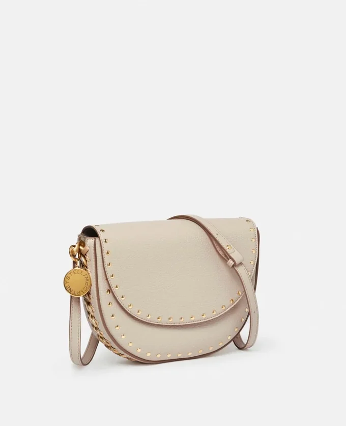 Frayme Studded Grainy Alter Mat Medium Flap Shoulder Bag Frayme Studded Grainy Alter Mat Medium Flap Shoulder Bag